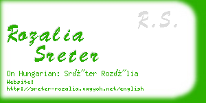 rozalia sreter business card